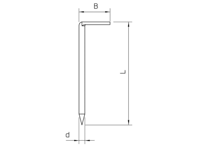 Mazeichnung 1 OBO 716 3X50 BK Stahlwandhaken