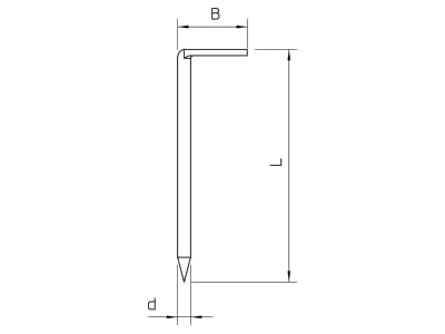 Dimensional drawing 1 OBO 1101 Z3 4x70 G Hook nail 3 4x70mm
