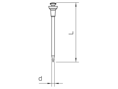 Dimensional drawing 2 OBO 511 40 Nail 2x40mm
