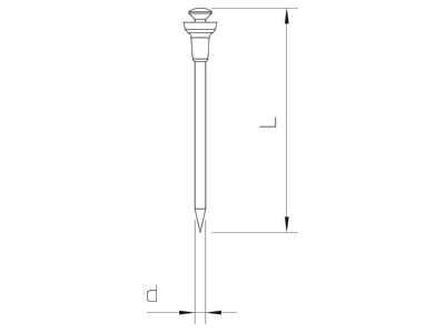 Dimensional drawing 3 OBO 511 40 Nail 2x40mm