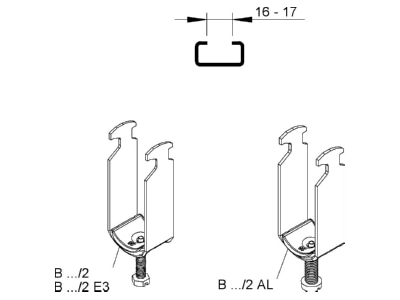 Mazeichnung Niedax B 12 2 Buegelschelle 10 12mm