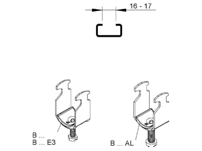 Mazeichnung Niedax B 16 Buegelschelle