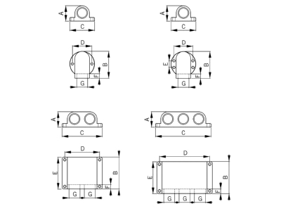 Dimensional drawing Kaiser 5516 13 Cable gland   core connector PG16