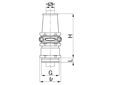 Dimensional drawing Kaiser 1852 20 11 Cable gland M20