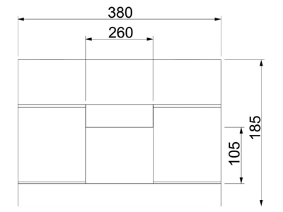 Mazeichnung 1 OBO BSK 121026 Brandschutzkanal 105x260mm gr