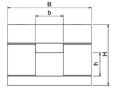 Mazeichnung 3 OBO BSK 121026 Brandschutzkanal 105x260mm gr