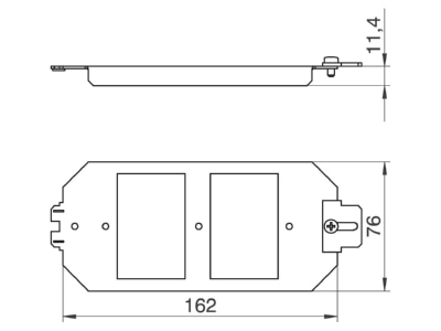 Mazeichnung 1 OBO MTU 2 Grundtraeger f  Traegerplatte