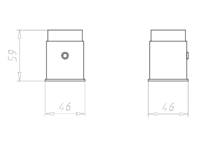 Dimensional drawing Kaiser 1261 32 Accessory for junction box