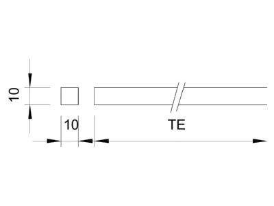 Dimensional drawing 1 OBO 1801 KL2 Equipotential bonding bar
