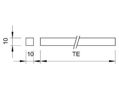 Dimensional drawing 2 OBO 1801 KL2 Equipotential bonding bar