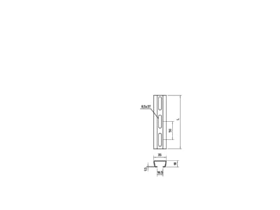 Mazeichnung 2 OBO AML3518P2000FS Profilschiene Langl 35x18mm