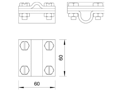 Mazeichnung 1 OBO 252 8 10X16 FT Kreuzverbinder vz