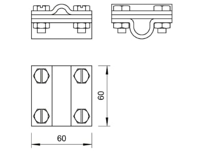 Mazeichnung 2 OBO 252 8 10X16 FT Kreuzverbinder vz