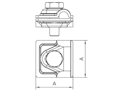 Mazeichnung 1 OBO 249 8 10 ALU Schnellverbinder Vario Aluminium