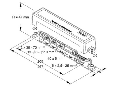 Mazeichnung Kleinhuis 409 Potentialausgleichschiene