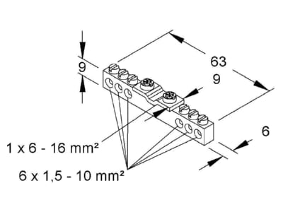 Mazeichnung Kleinhuis 307 Potentialausgleichschiene