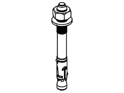 Line drawing Niedax DAZ 16X25 Expanding plug 16x146mm
