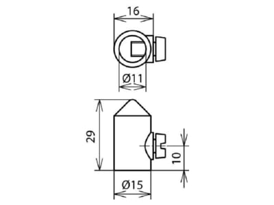 Mazeichnung 1 Dehn 110 000 Fangspitze D15 L29 ZG