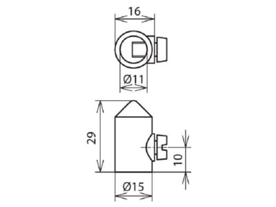 Mazeichnung 2 Dehn 110 000 Fangspitze D15 L29 ZG