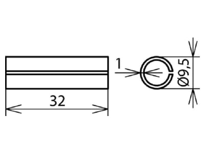 Mazeichnung 1 Dehn 562 035 Cupalhuelse Al aussen Cu innen