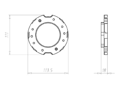 Mazeichnung Kaiser 9300 41 Frontring DA 68mm