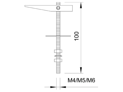 Mazeichnung 3 OBO 458 M4x100 G Kippduebel vz