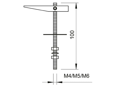 Mazeichnung 1 OBO 456 M5x100 G Kippduebel vz