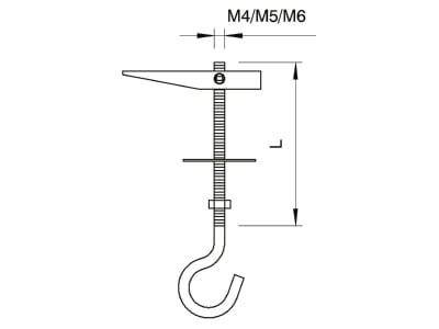 Mazeichnung 1 OBO 457 M4x55 G Kippduebel vz