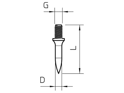 Mazeichnung 1 OBO 903 15 G Einschlagduebel M6 L15mm galv  vz