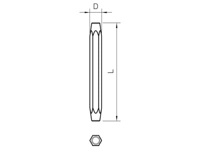 Dimensional drawing 1 OBO 915 S M6 Nail driver 6mm
