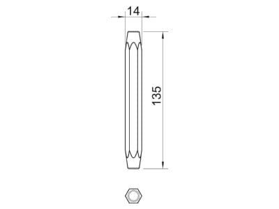 Dimensional drawing 2 OBO 915 S M6 Nail driver 6mm
