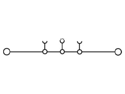 Circuit diagram Weidmueller WDU 4 BL Feed through terminal block 6mm 32A