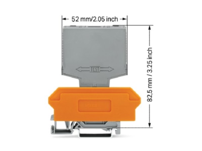 Dimensional drawing WAGO 286 826 Component terminal block