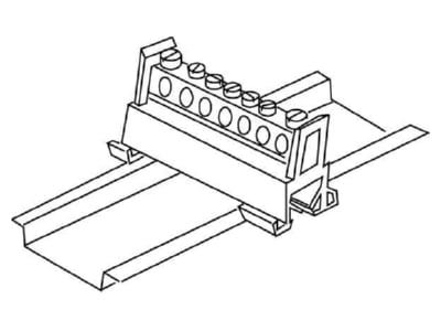 Strichzeichnung Kleinhuis 651S 12 PE Leiterklemme