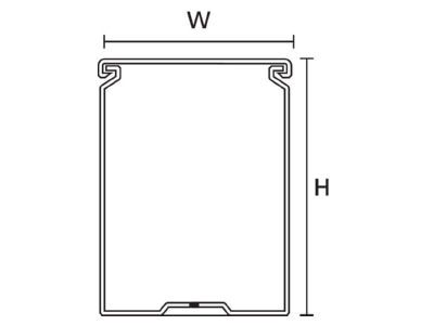 Maßzeichnung 4 Hellermann Tyton HTWD PW 25X60 Verdrahtungskanal B 25 H 60mm