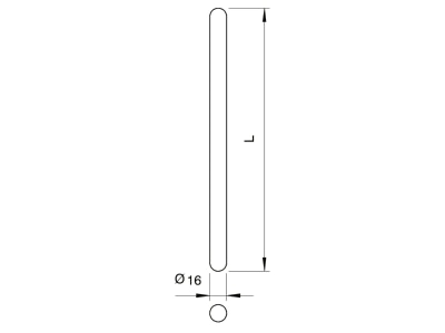 Dimensional drawing 3 OBO 101 A 1500 Interception rod