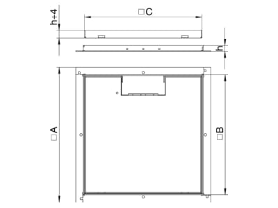 Mazeichnung 1 OBO RKS 2V2 15 Rahmenkassette f  Schnurauslass