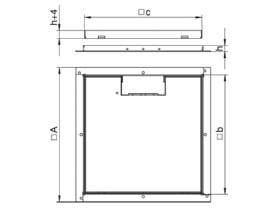 Mazeichnung 2 OBO RKS 2V2 15 Rahmenkassette f  Schnurauslass