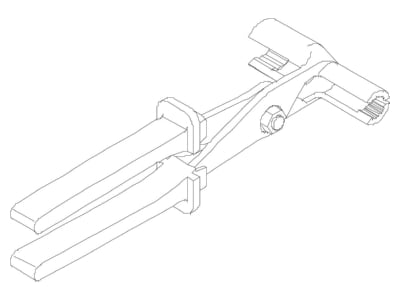 Dimensional drawing 1 OBO 186 Standard pipe wrench 0   25mm
