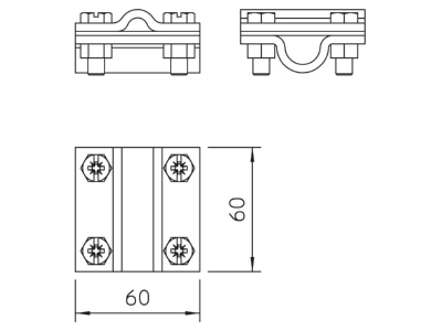 Mazeichnung 1 OBO 252 8 10X16 CU Kreuzverbinder