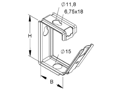 Mazeichnung Niedax SHS 15 Sammelhalter