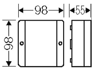 Mazeichnung Hensel DE 9340 Kabelabzweigkasten bis 4qmm 3ph  6qmm