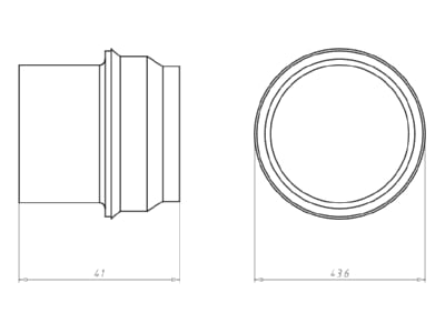 Dimensional drawing Kaiser 1204 29 Junction box for ceiling luminaire