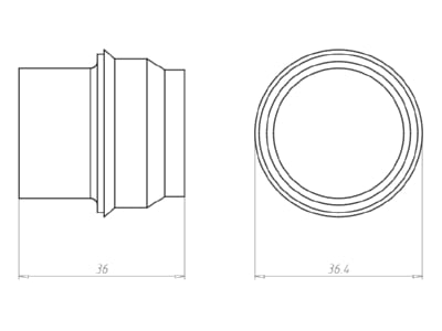 Dimensional drawing Kaiser 1204 34 Junction box for ceiling luminaire