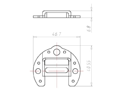 Dimensional drawing Kaiser 1144 00 Junction box for ceiling luminaire