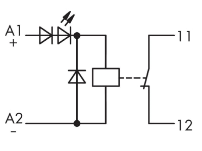 Circuit diagram WAGO 286 368 Switching relay DC 24V 5A
