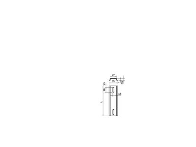 Mazeichnung 1 OBO 2069 T100 GTP Hutschiene