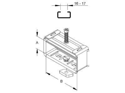 Mazeichnung Niedax BUE 50 40 25 E3 Buendelschelle