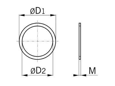 Mazeichnung Kaiser 1032 45 16 Dichtungsscheibe M32