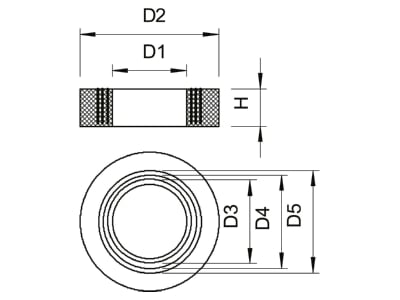 Mazeichnung 1 OBO 107 B PG9 Einschnittring Gummi